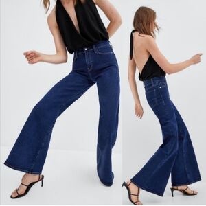ZARA TRF Denim Wide Leg Jean Size 2 NWT